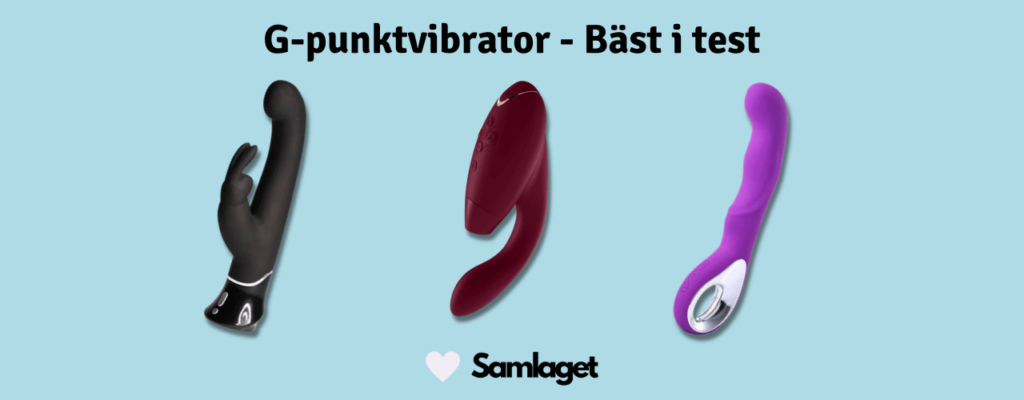 Tre G-punktvibratorer i olika färger