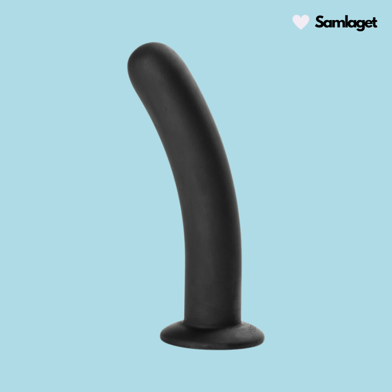 Sinful Slender svart silikondildo med slank och böjd design för bekväm och mångsidig stimulans.